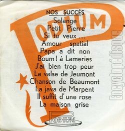 [Pochette de La fte  Mariette (Jean DEHAM) - verso]