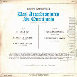 [Pochette de Ouvertures (Les ACCORDONISTES St QUENTINOIS) - verso]