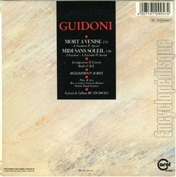 [Pochette de Mort  Venise (Jean GUIDONI) - verso]