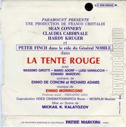 [Pochette de La tente rouge (B.O.F.  Films ) - verso]