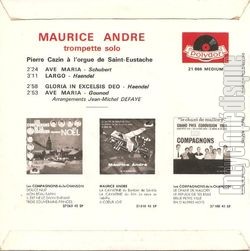 [Pochette de Ave Maria (Maurice ANDR) - verso]