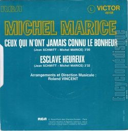 [Pochette de Ceux qui n’ont jamais connu le bonheur (Michel MARICE) - verso]