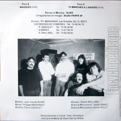 [Pochette de Masques (ALIAS) - verso]