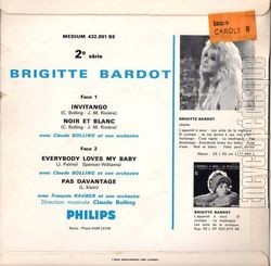 [Pochette de Invitango (Brigitte BARDOT) - verso]
