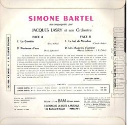[Pochette de La comte (Simone BARTEL) - verso]