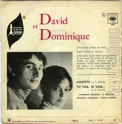 [Pochette de Juliette (DAVID & DOMINIQUE) - verso]