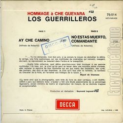 [Pochette de Hommage  Che Guevara (Los GUERRILLEROS) - verso]
