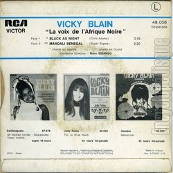 [Pochette de Black as night (Vicky BLAIN) - verso]