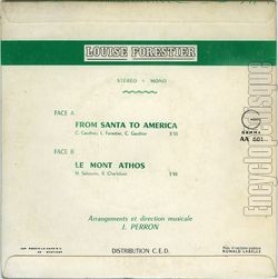 [Pochette de From Santa to America (Louise FORESTIER) - verso]
