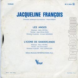 [Pochette de Les anges (Jacqueline FRANOIS) - verso]