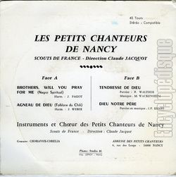 [Pochette de Brothers, will you pay for me (Les PETITS CHANTEURS DE NANCY) - verso]