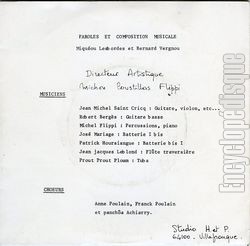 [Pochette de Votez soleil (AMOUR) - verso]