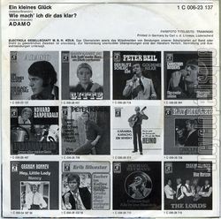 [Pochette de Ein kleines glck (Salvatore ADAMO) - verso]