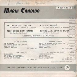 [Pochette de Le train de l’amour (Maria CANDIDO) - verso]