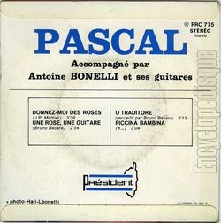 [Pochette de Donnez-moi des roses (PASCAL (3)) - verso]