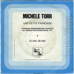 [Pochette de Une petite frranaise (Michle TORR) - verso]