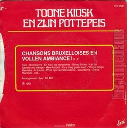 [Pochette de Chansons bruxelloises en vollen ambiance (TOONE KIOSK EN ZIJN POTTEPEIS) - verso]
