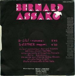 [Pochette de Lili (Bernard ASSAKO) - verso]