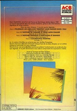 [Pochette de coute les Antilles avec Henri Gudon (Henri GUDON) - verso]