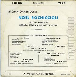 [Pochette de Alezione municipale (Nol ROCHICCIOLI) - verso]