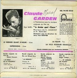 [Pochette de Le Dernier quart d’heure (B.O.F.  Films ) - verso]