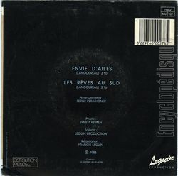 [Pochette de Envie d’ailes (Gilles LANGOUREAU) - verso]