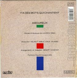 [Pochette de Y’a des mots qui chantent (Laurent RIMA) - verso]