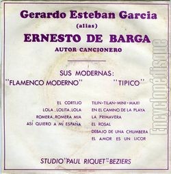 [Pochette de Gloriosas ellas le son (Jean-Ren LAURENT) - verso]