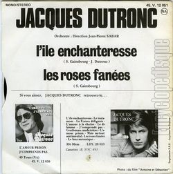 [Pochette de L’ile enchanteresse (Jacques DUTRONC) - verso]