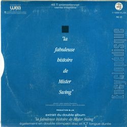[Pochette de La fabuleuse histoire de Mister Swing (Michel JONASZ) - verso]