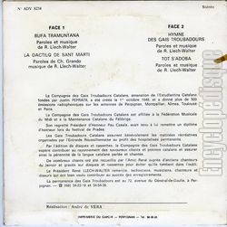 [Pochette de Ponet canta l’amic Ren (Les GAIS TROUBADOURS) - verso]
