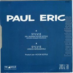 [Pochette de Sylvie (Paul RIC) - verso]