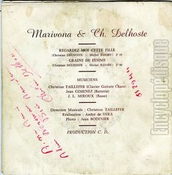 [Pochette de Regardez-moi cette fille (MARIVONA et CH. DELHOSTE) - verso]