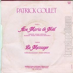 [Pochette de Ave Maria de no�l (Patrick COULET) - verso]