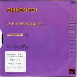 [Pochette de J’te pose un lapin (CHIK-KITCH) - verso]