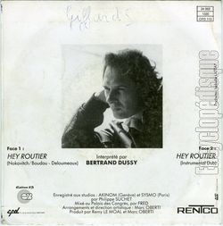 [Pochette de Hey routier (Bertrand DUSSY) - verso]