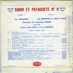 [Pochette de La gargotte - n9 - (SABIR et PATAOUETE) - verso]