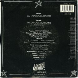 [Pochette de J’ai l’amour qui monte (ALTESSE) - verso]