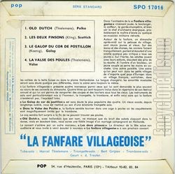 [Pochette de Old dutch (La FANFARE VILLAGEOSIE) - verso]