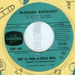 [Pochette de Tout a pour la bossa nova (Richard ANTHONY)]