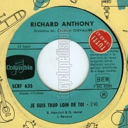[Pochette de Tout a pour la bossa nova (Richard ANTHONY) - verso]