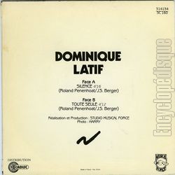 [Pochette de Silence (Dominique LATIF) - verso]