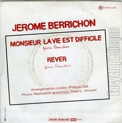 [Pochette de Monsieur, la vie est difficile (Jrme BERRICHON) - verso]