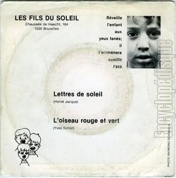 [Pochette de N 9 - Lettres de soleil (Les FILS DU SOLEIL) - verso]