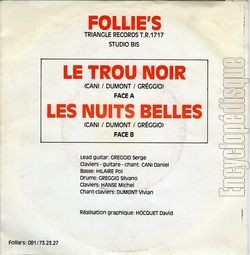 [Pochette de Le trou noir (FOLLIE’S) - verso]