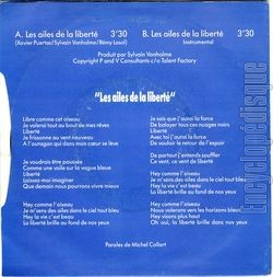 [Pochette de Les ailes de la libert (Les GOLANDS) - verso]