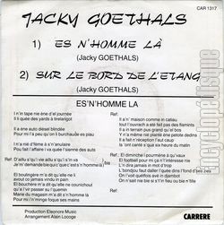 [Pochette de Es n’homme l (Jacky GOETHALS) - verso]