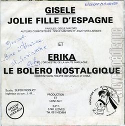 [Pochette de Jolie fille d’Espagne (GISLE) - verso]