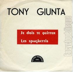 [Pochette de Je dois te quitter (Tony GIUNTA) - verso]