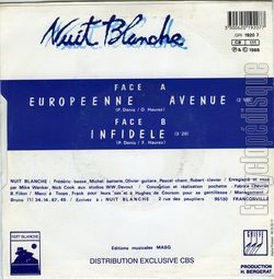 [Pochette de Europenne avenue (NUIT BLANCHE (3)) - verso]